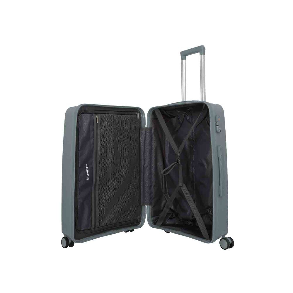 Travelite Pacific Anthracite 4 Doppelrollen Trolley M 67 cm