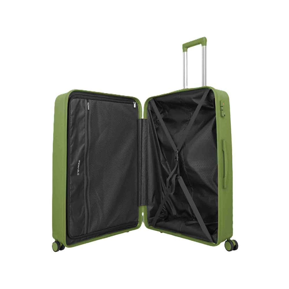 Travelite Pacific Olive 4 Doppelrollen Trolley L 78 cm