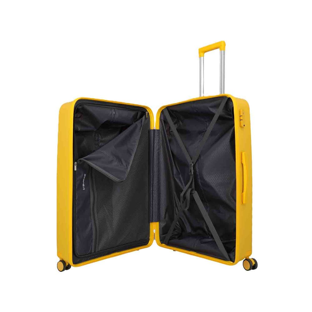 Travelite Pacific Yellow 4 Doppelrollen Trolley L 78 cm