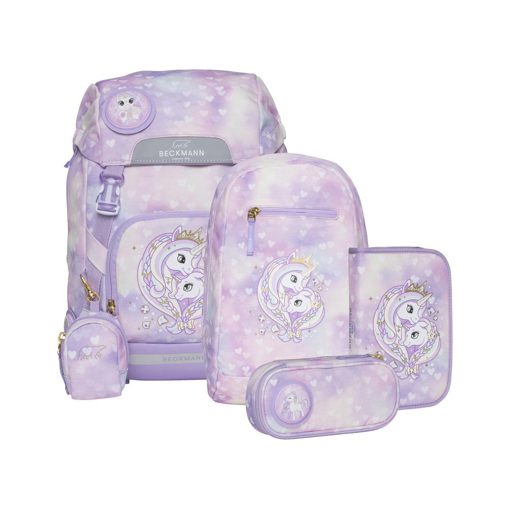 Beckmann Classic Unicorn Princess Purple Schulrucksack Set 6tlg.