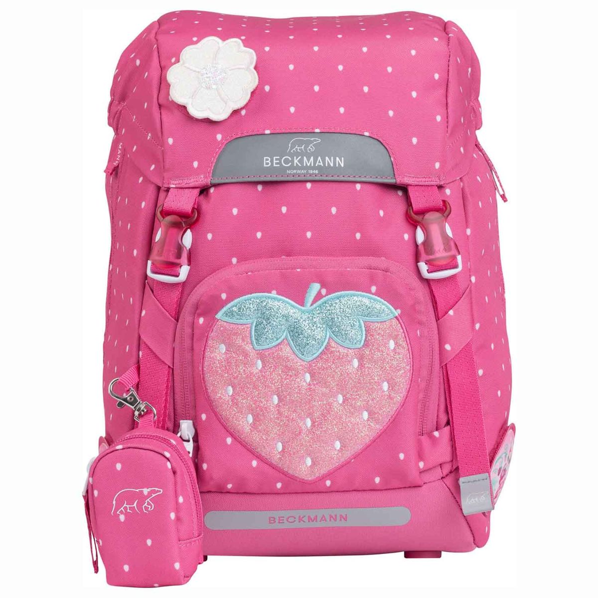 Beckmann Classic Strawberry Schulrucksack Set 6tlg.