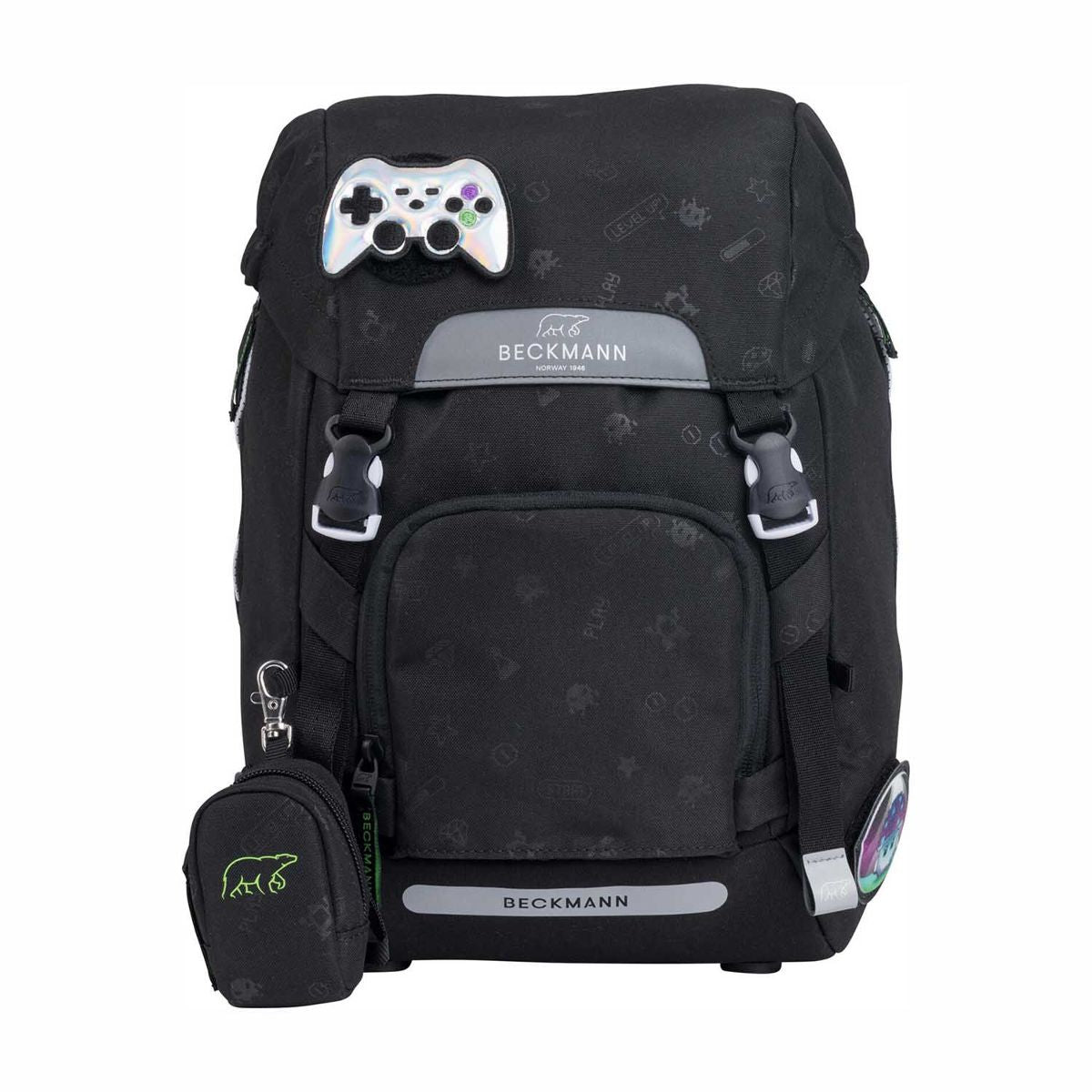 Beckmann Classic Pixel Schulrucksack Set 6tlg.