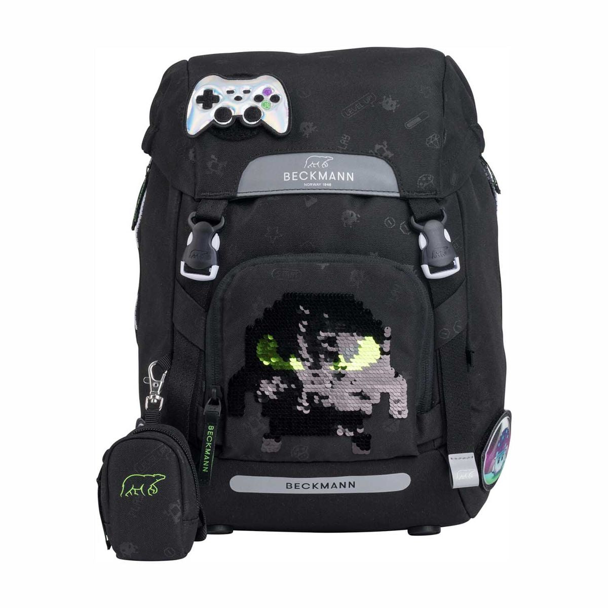 Beckmann Classic Pixel Schulrucksack Set 6tlg.