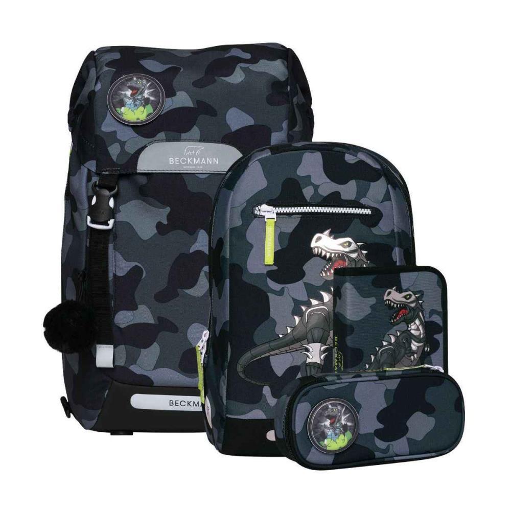 Beckmann Classic Maxi Camo Rex Black Schulrucksack Set 6tlg.