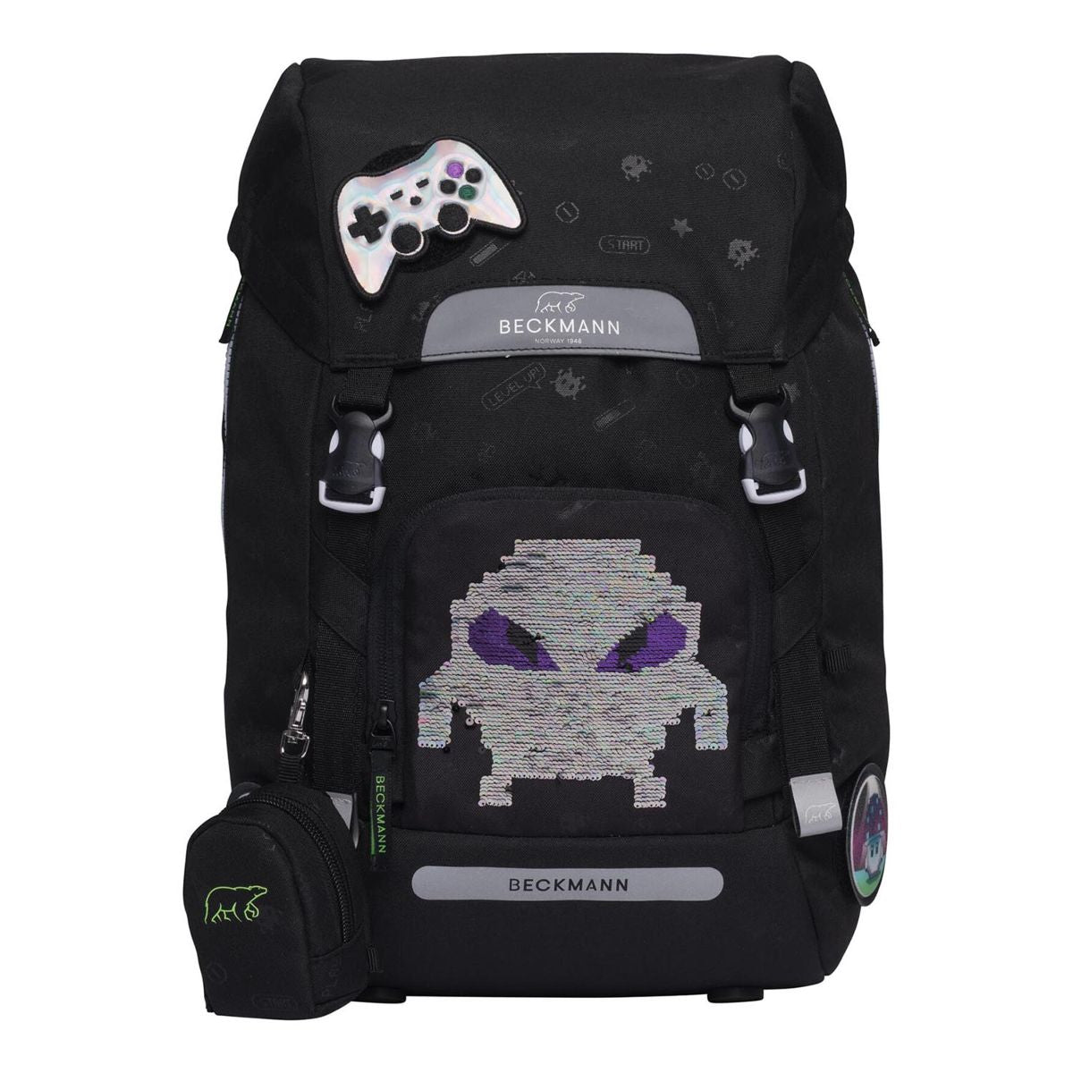 Beckmann Classic Maxi Pixel Schulrucksack Set 6tlg.