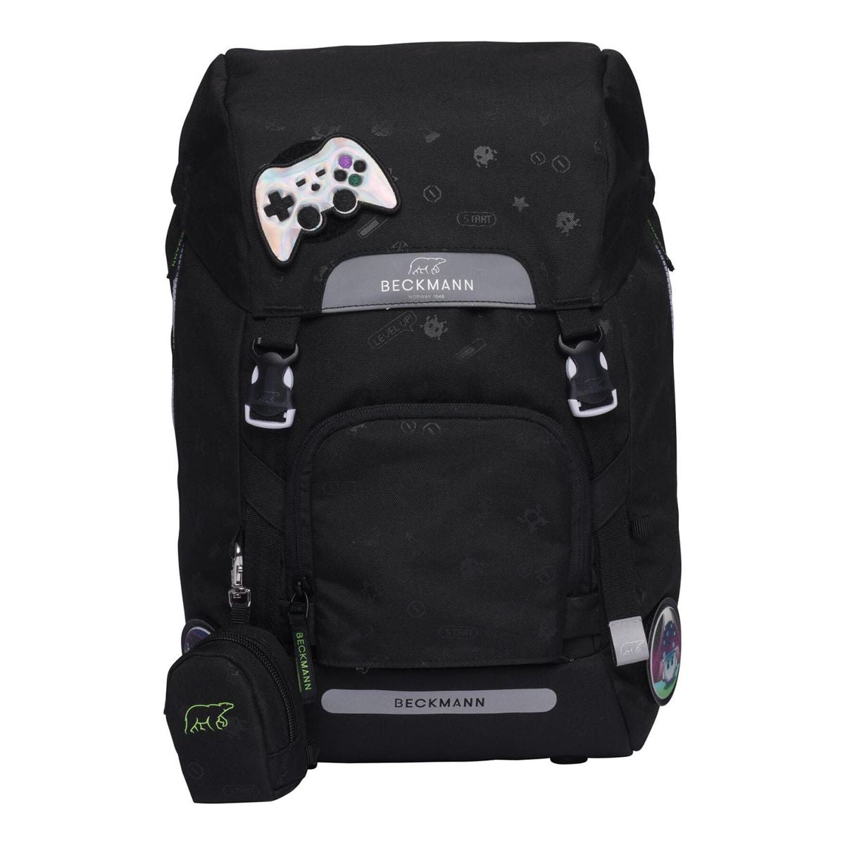 Beckmann Classic Maxi Pixel Schulrucksack Set 6tlg.