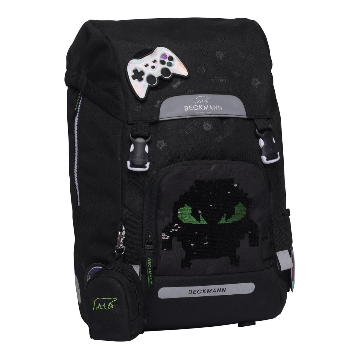 Beckmann Classic Maxi Pixel Schulrucksack Set 6tlg.