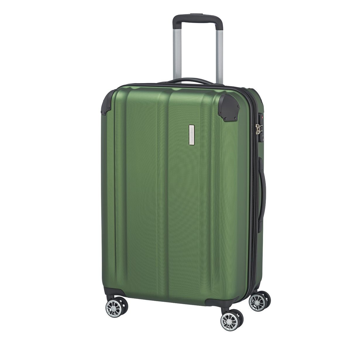 Travelite City Grün 4-Rollen Trolley M 68cm