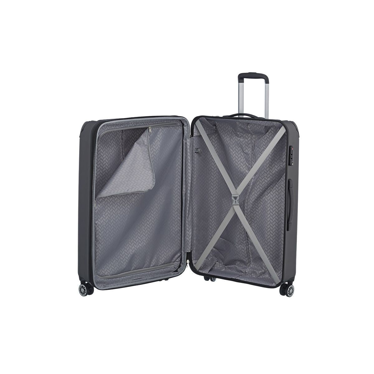 Travelite City Anthrazit 4-Rollen Trolley M 68cm