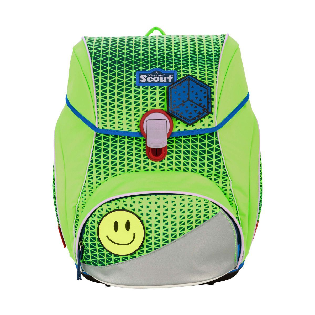 Scout Alpha Green Gecko Neon Safety Schulrucksack Set 4tlg.