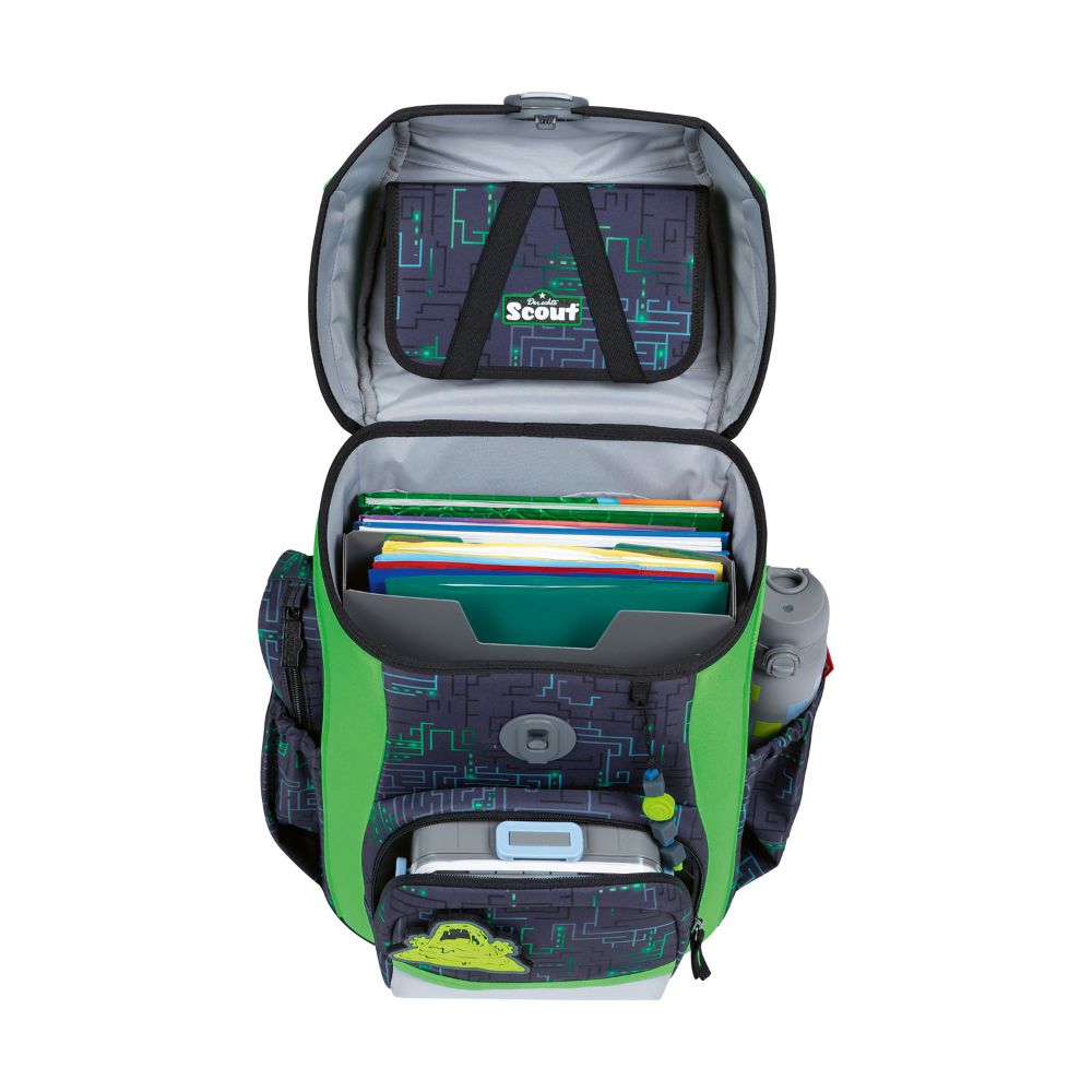 Scout Neo Monster Labyrinth Schulranzen Set 4tlg.