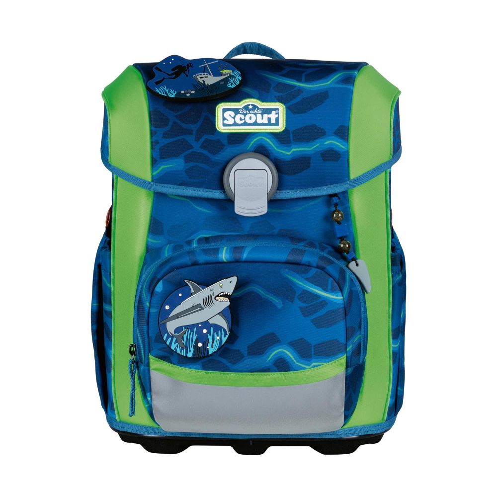 Scout Neo Shark Zone Schulranzen Set 4tlg.