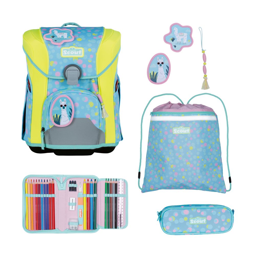 Scout Micro Lama Fun Schulranzen Set 4tlg.