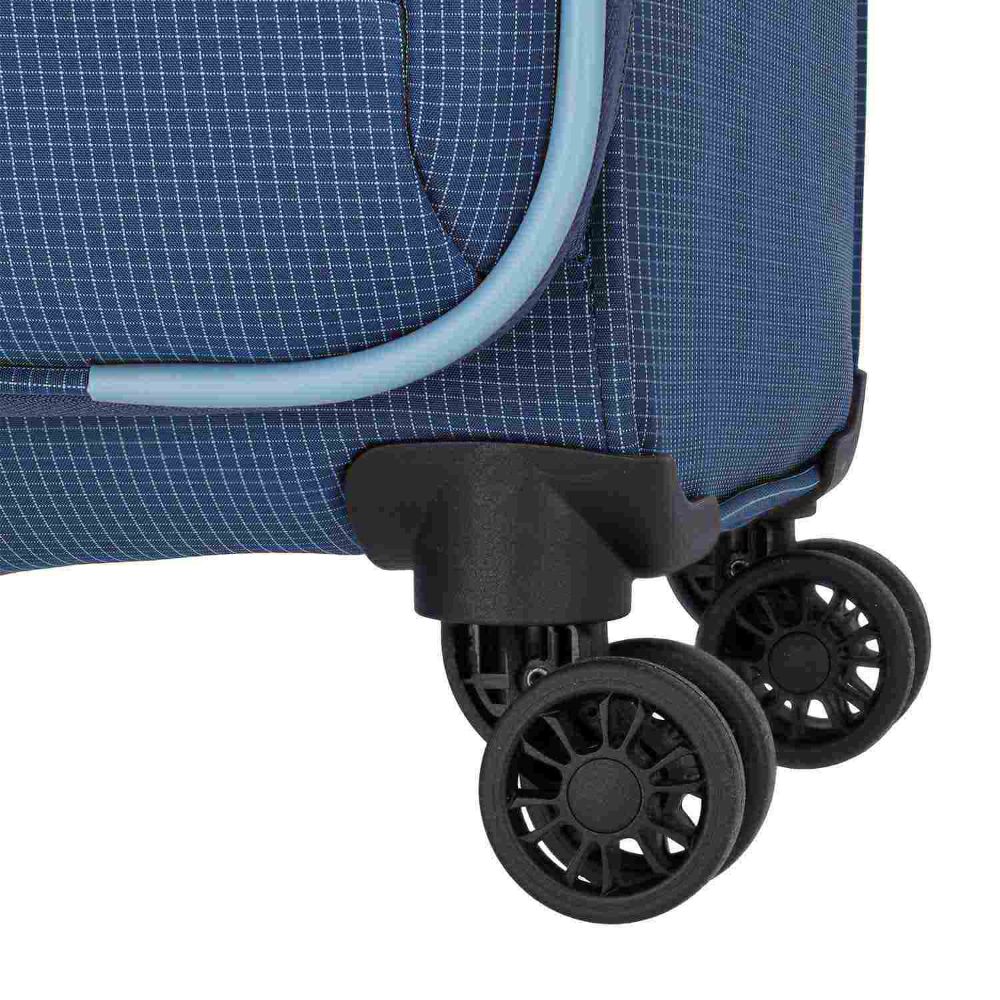 Travelite Corsiica Blue 4 Doppelrollen Trolley L 77 cm