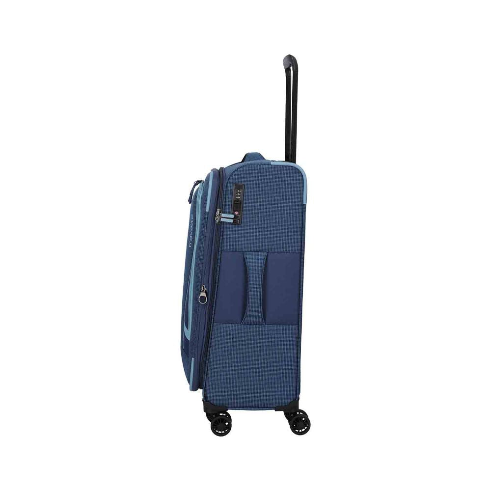 Travelite Corsiica Blue 4 Doppelrollen Trolley M 67 cm