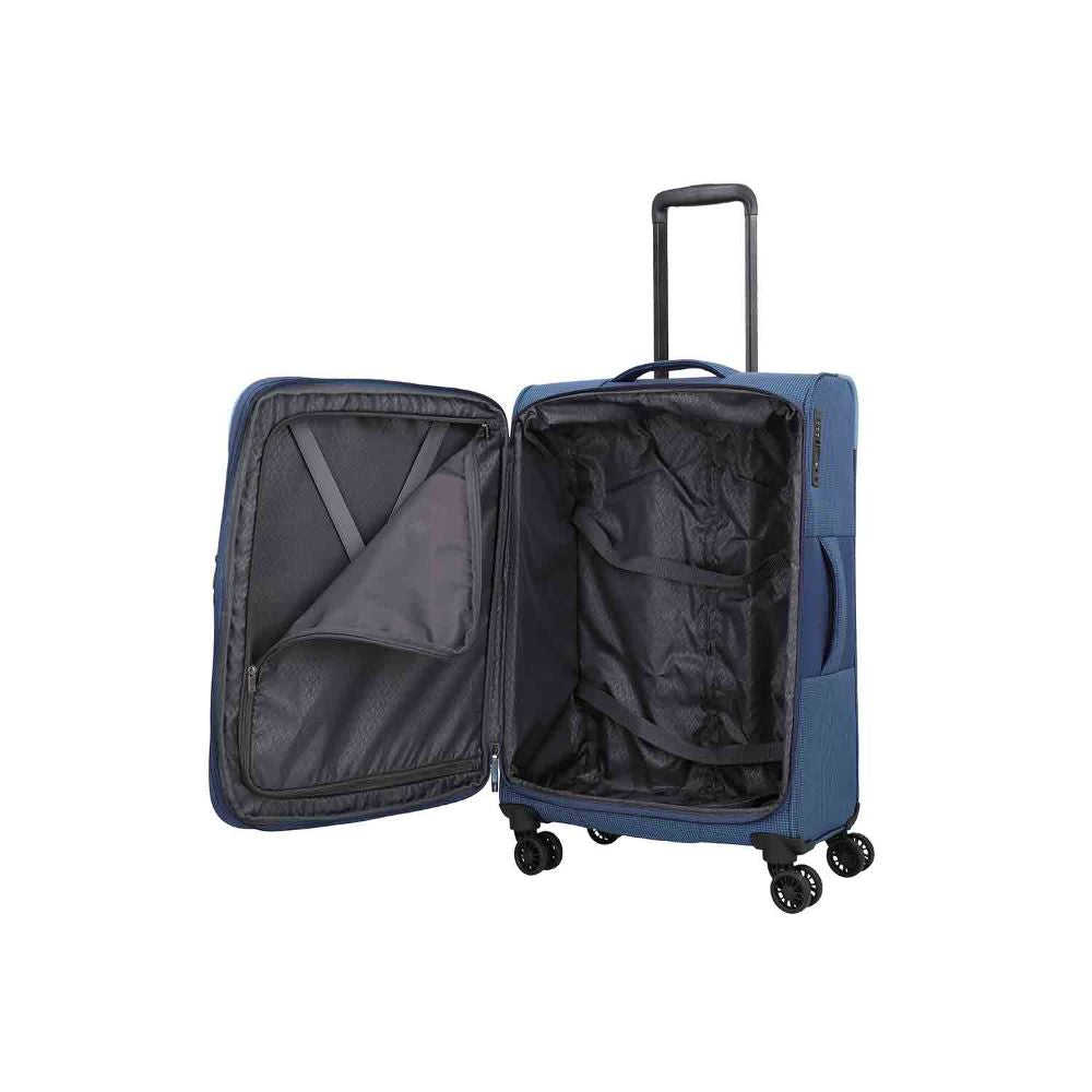 Travelite Corsiica Blue 4 Doppelrollen Trolley M 67 cm