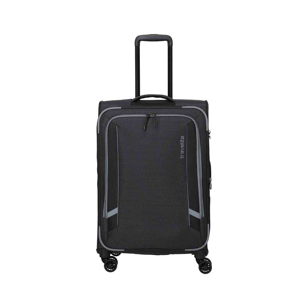 Travelite Corsiica Black 4 Doppelrollen Trolley M 67 cm