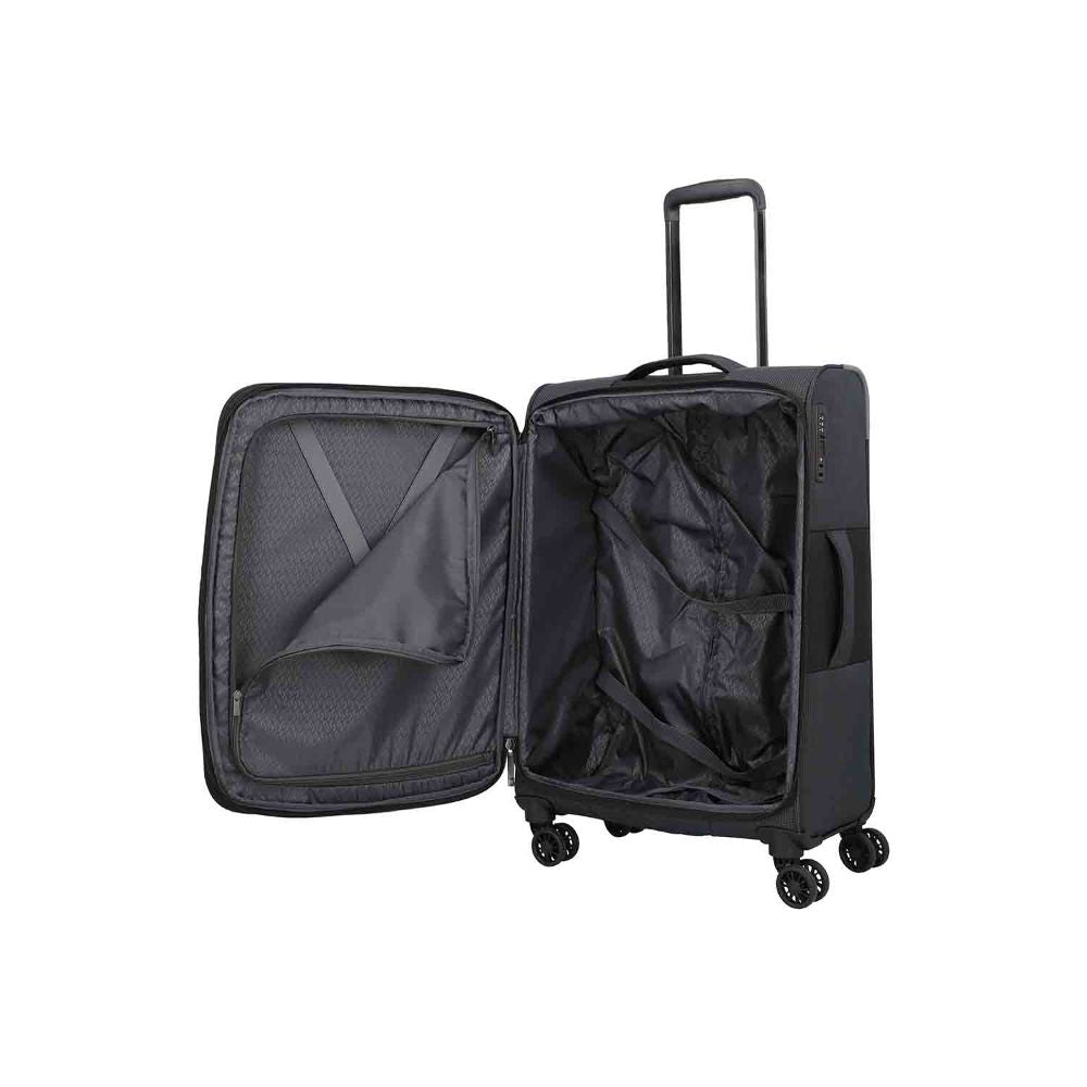 Travelite Corsiica Black 4 Doppelrollen Trolley M 67 cm