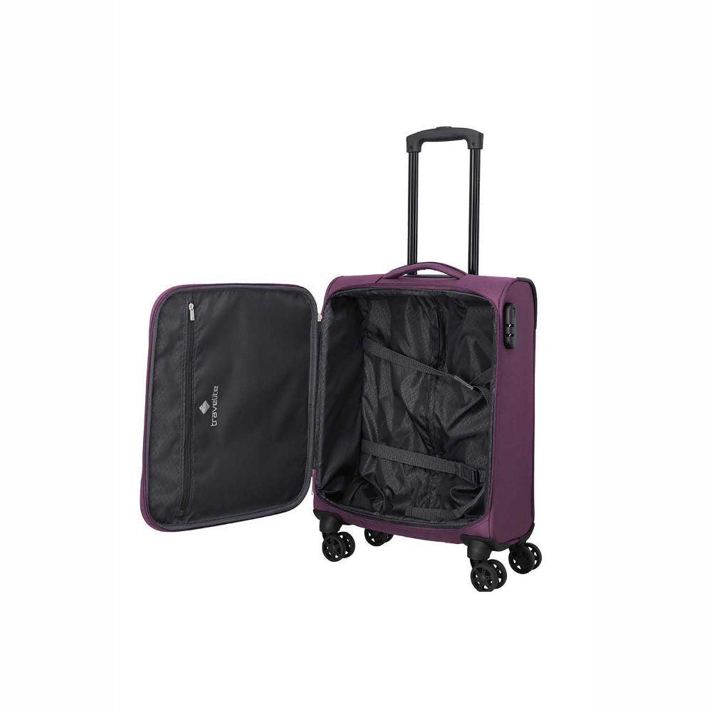 Travelite Priego Berry 4 Doppelrollen Trolley S 55 cm