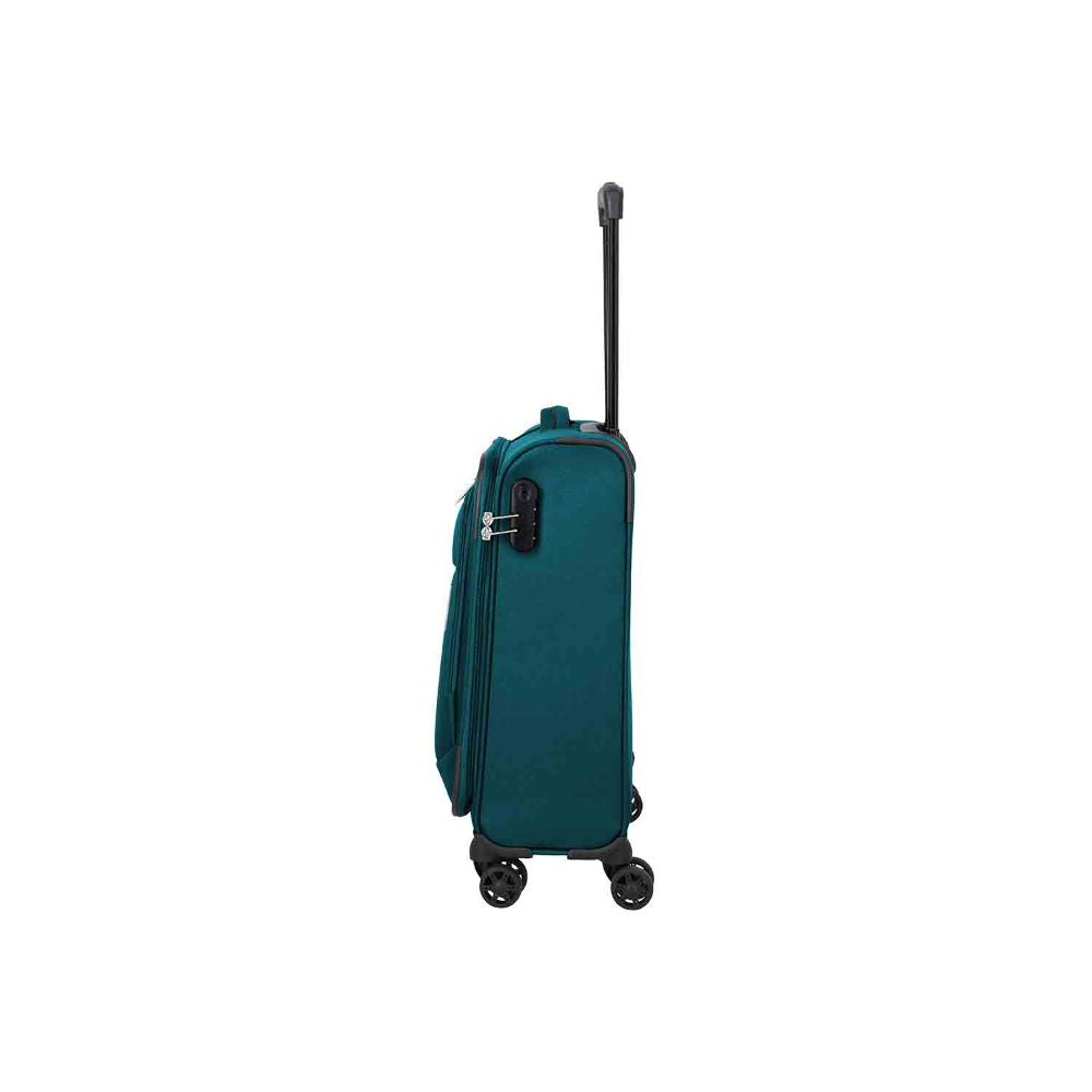 Travelite Priego Petrol 4 Doppelrollen Trolley S 55 cm