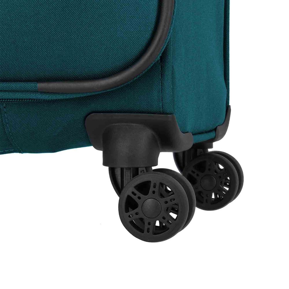 Travelite Priego Petrol 4 Doppelrollen Trolley S 55 cm