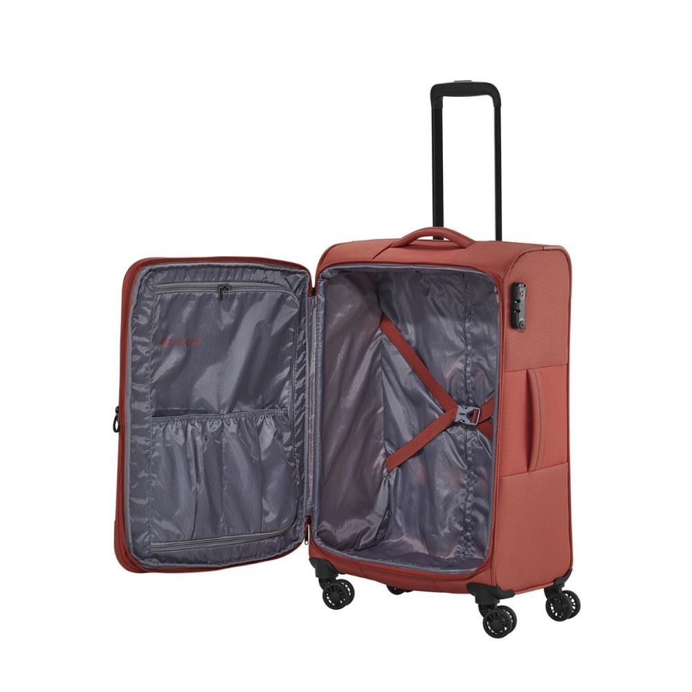 Travelite Croatia Koralle 4-Rollen Trolley M 67 cm