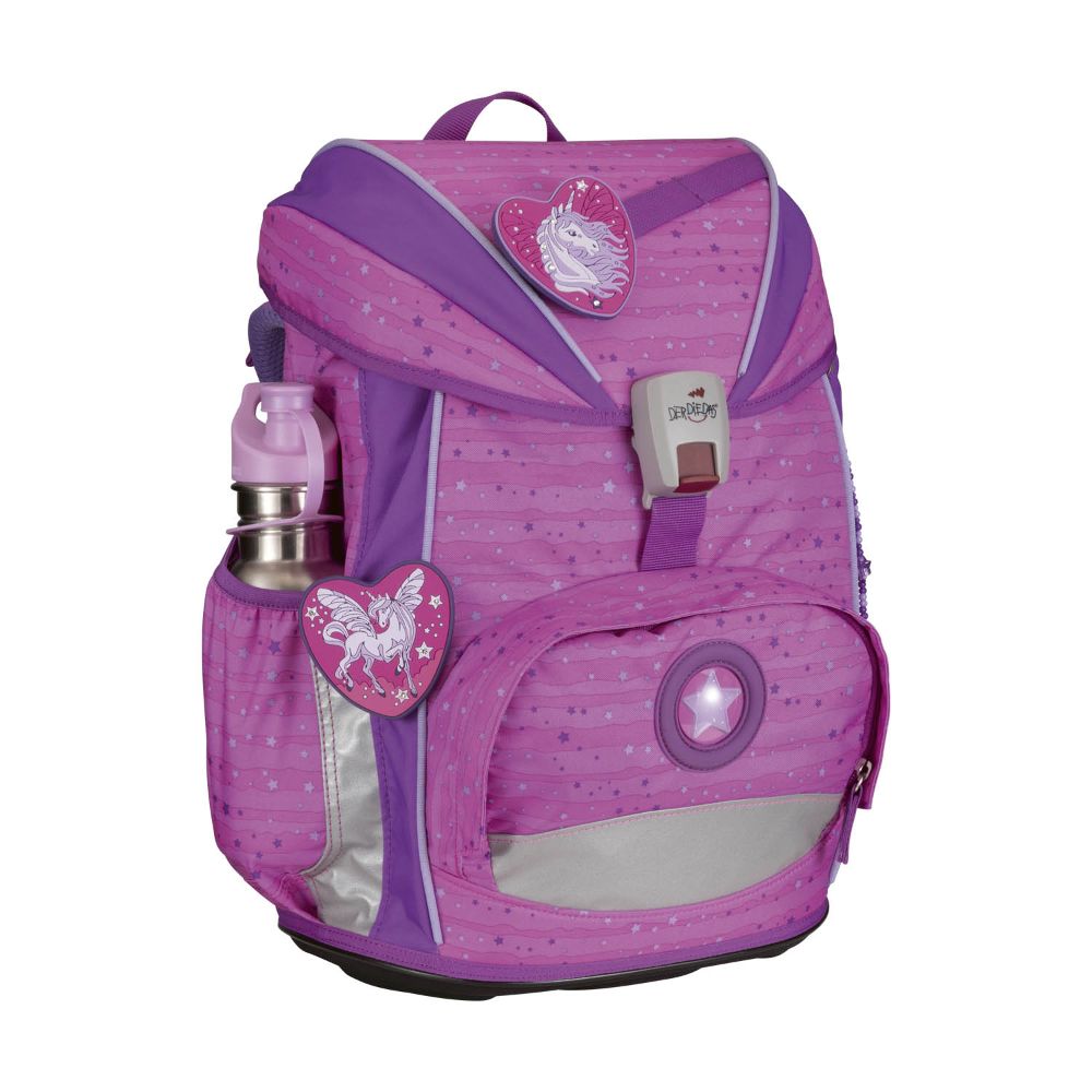DerDieDas ErgoFlex Light Purple Unicorn Schulrucksack 5tlg.
