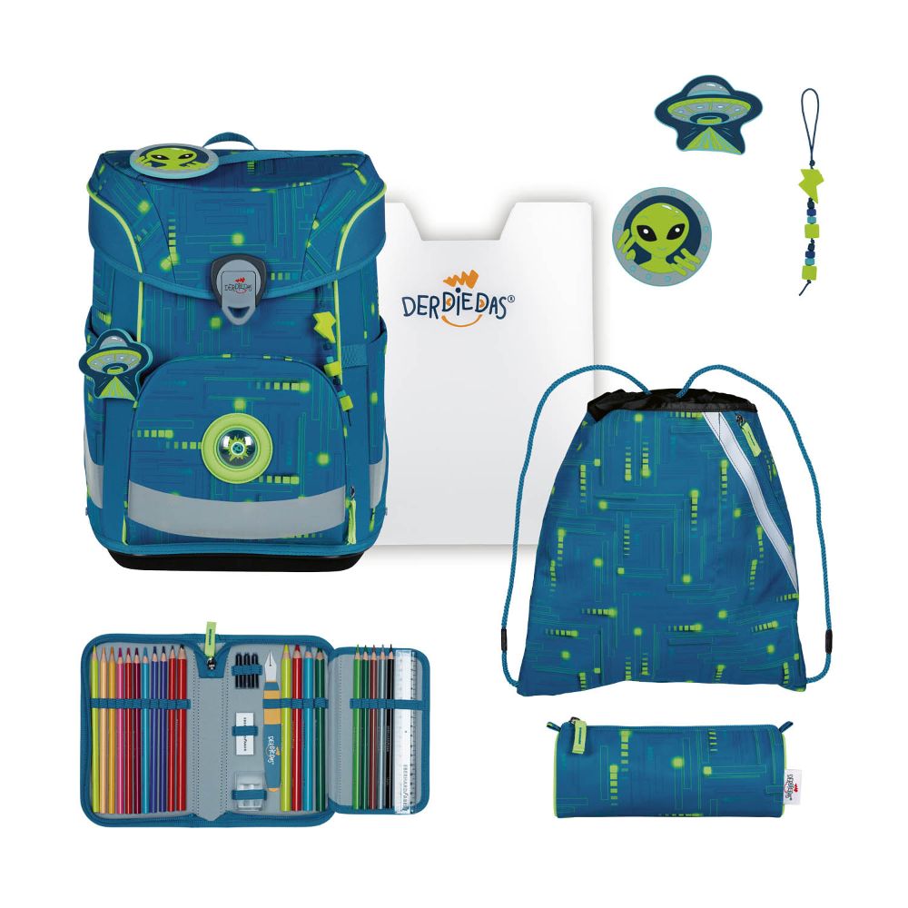 DerDieDas ErgoFlex Easy Mission to Mars Schulranzen Set 5tlg.