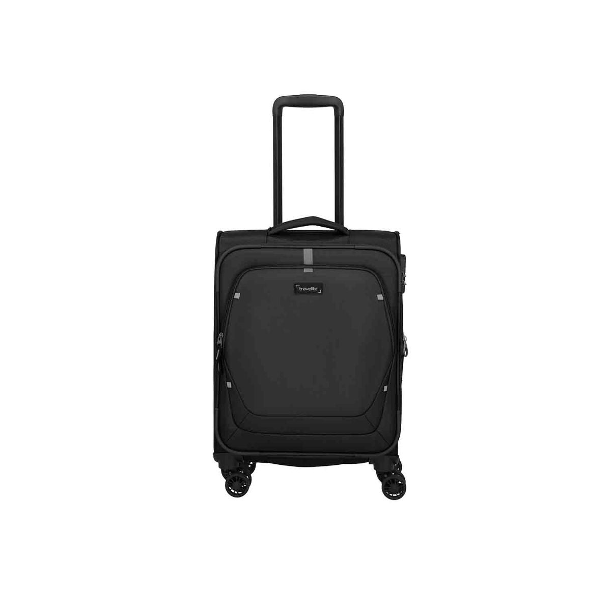 Travelite Umbria Black 4 Doppelrollen Trolley S 55 cm