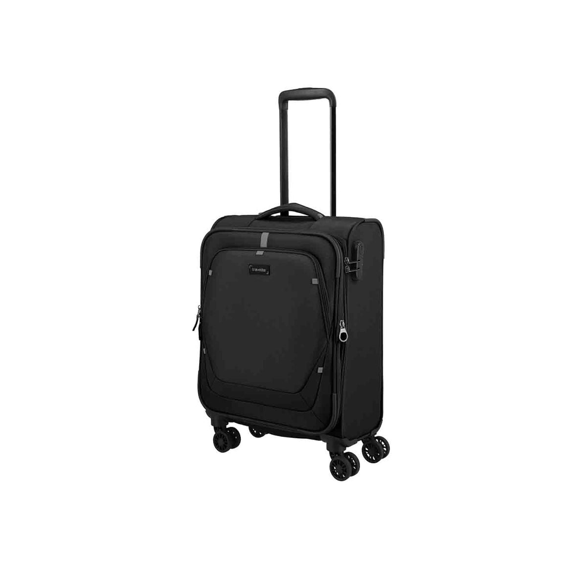 Travelite Umbria Black 4 Doppelrollen Trolley S 55 cm