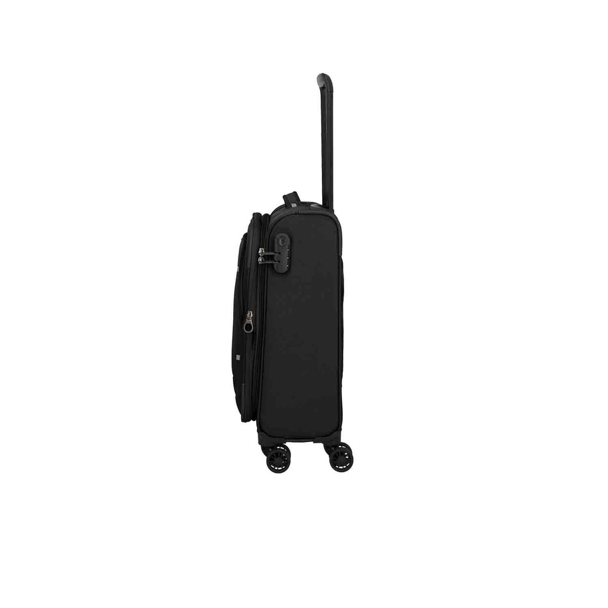 Travelite Umbria Black 4 Doppelrollen Trolley S 55 cm