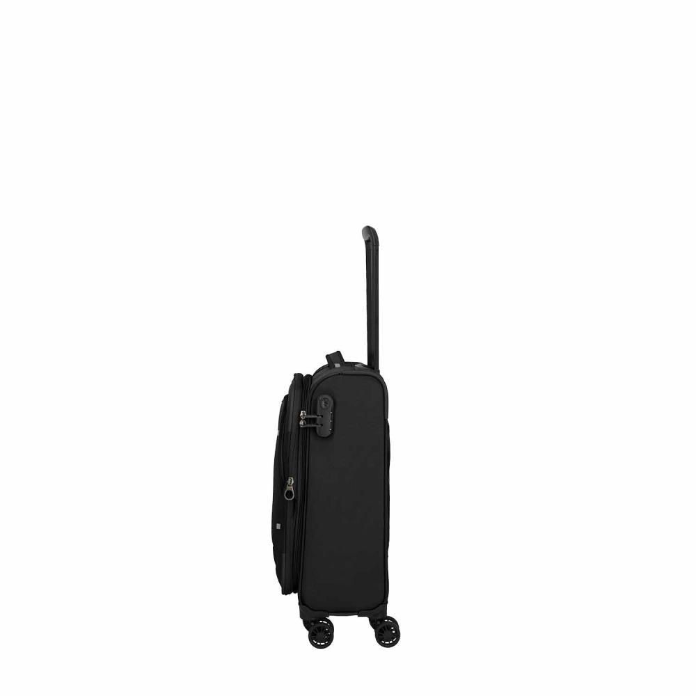 Travelite Umbria Black 4 Doppelrollen Trolley S 55 cm