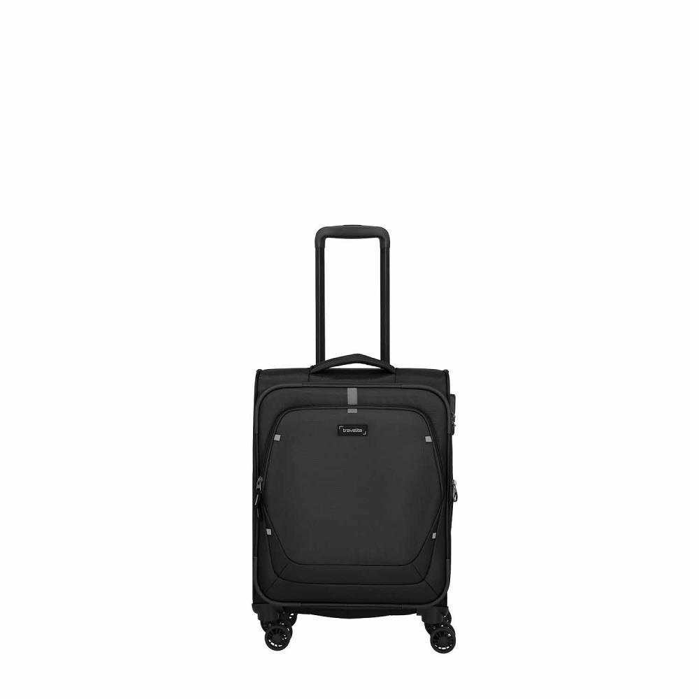Travelite Umbria Black 4 Doppelrollen Trolley S 55 cm