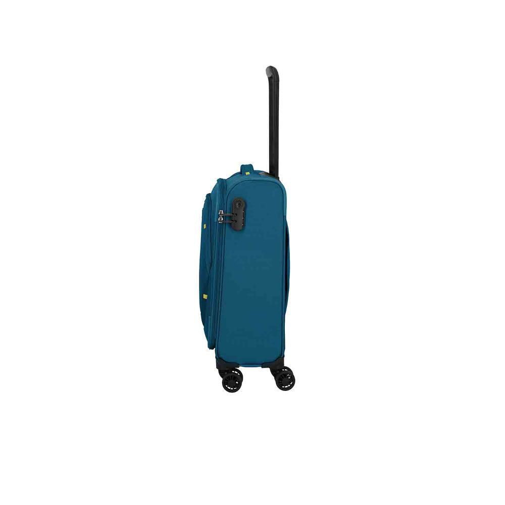 Travelite Umbria Petrol 4 Doppelrollen Trolley S 55 cm
