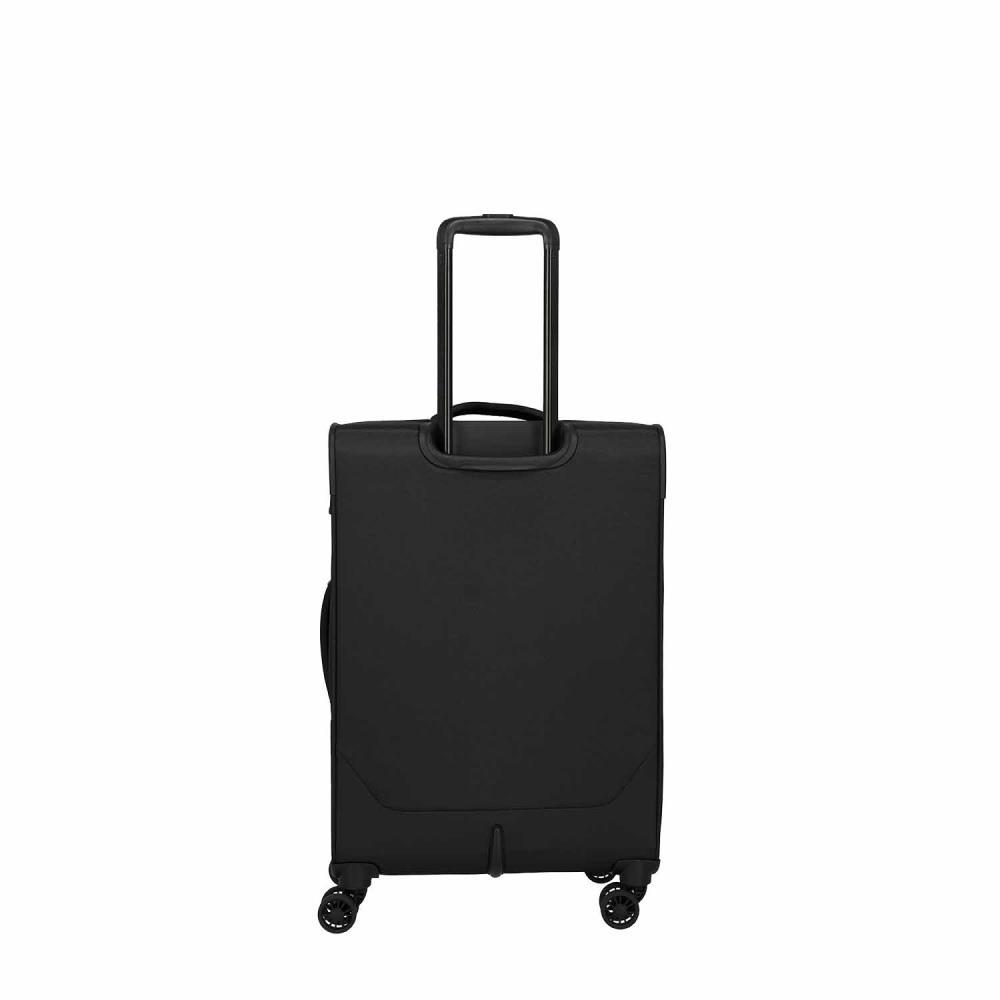 Travelite Umbria Black 4 Doppelrollen Trolley M 67 cm