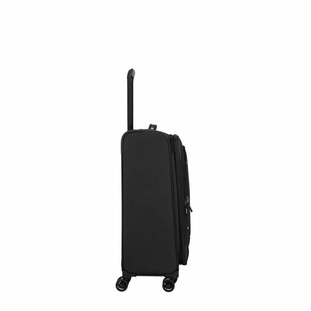 Travelite Umbria Black 4 Doppelrollen Trolley M 67 cm