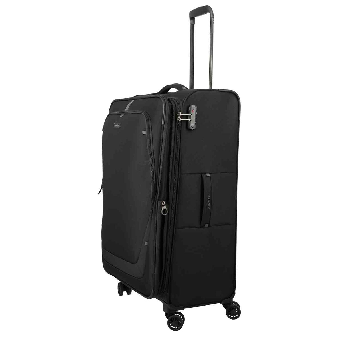 Travelite Umbria Black 4 Doppelrollen Trolley L 77 cm