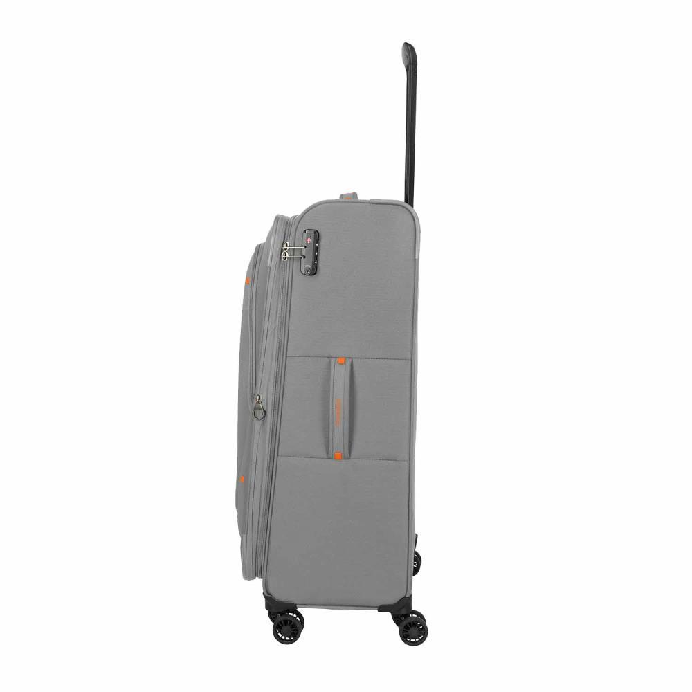 Travelite Umbria Smoky Grey 4 Doppelrollen Trolley L 77 cm