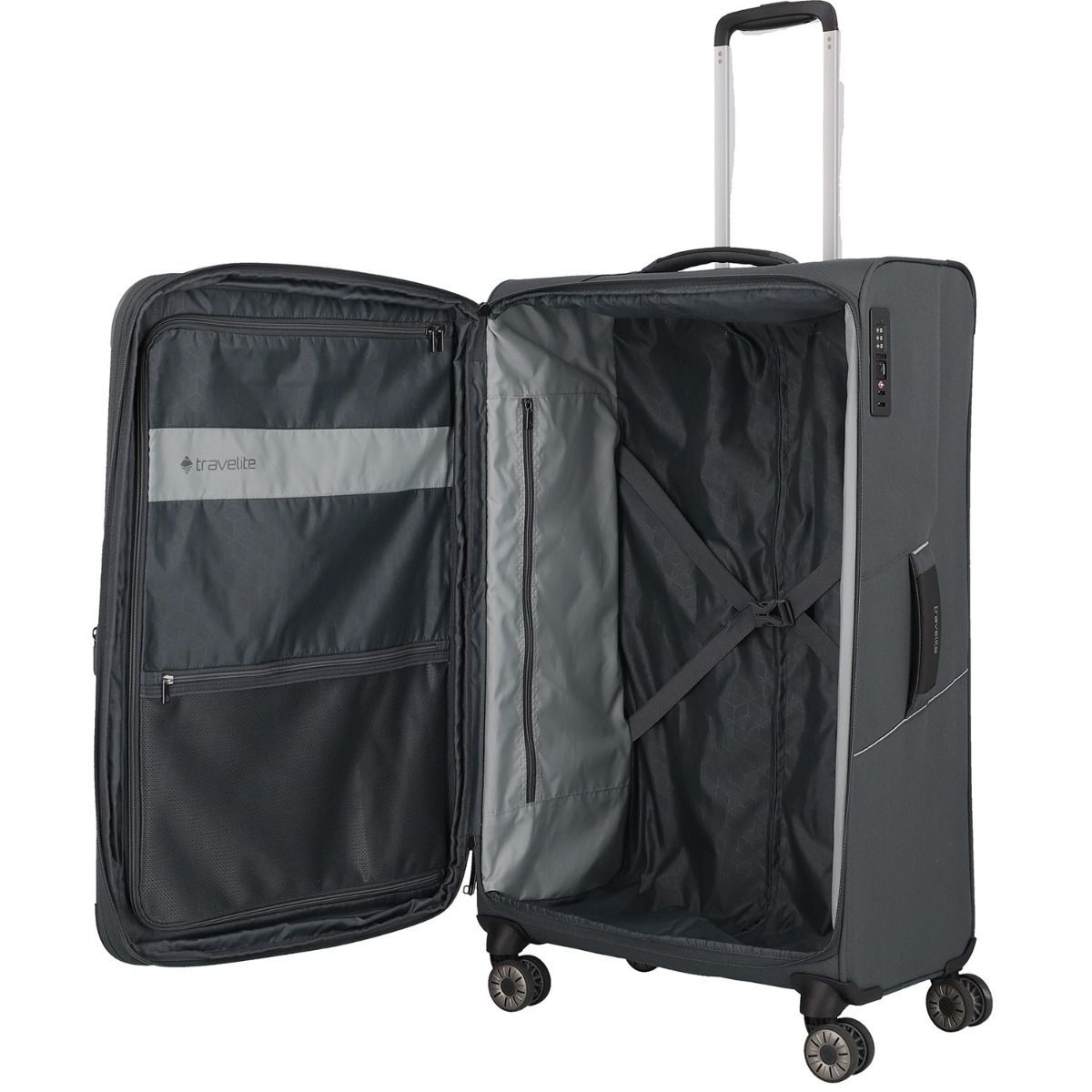 Travelite Skaii Gipfelgrau 4-Rollen Trolley L 78cm