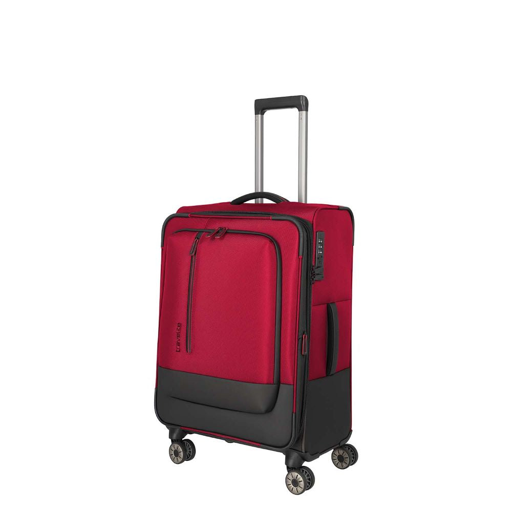 Travelite Crosslite Rot 4-Doppelrollen Trolley M 66 cm