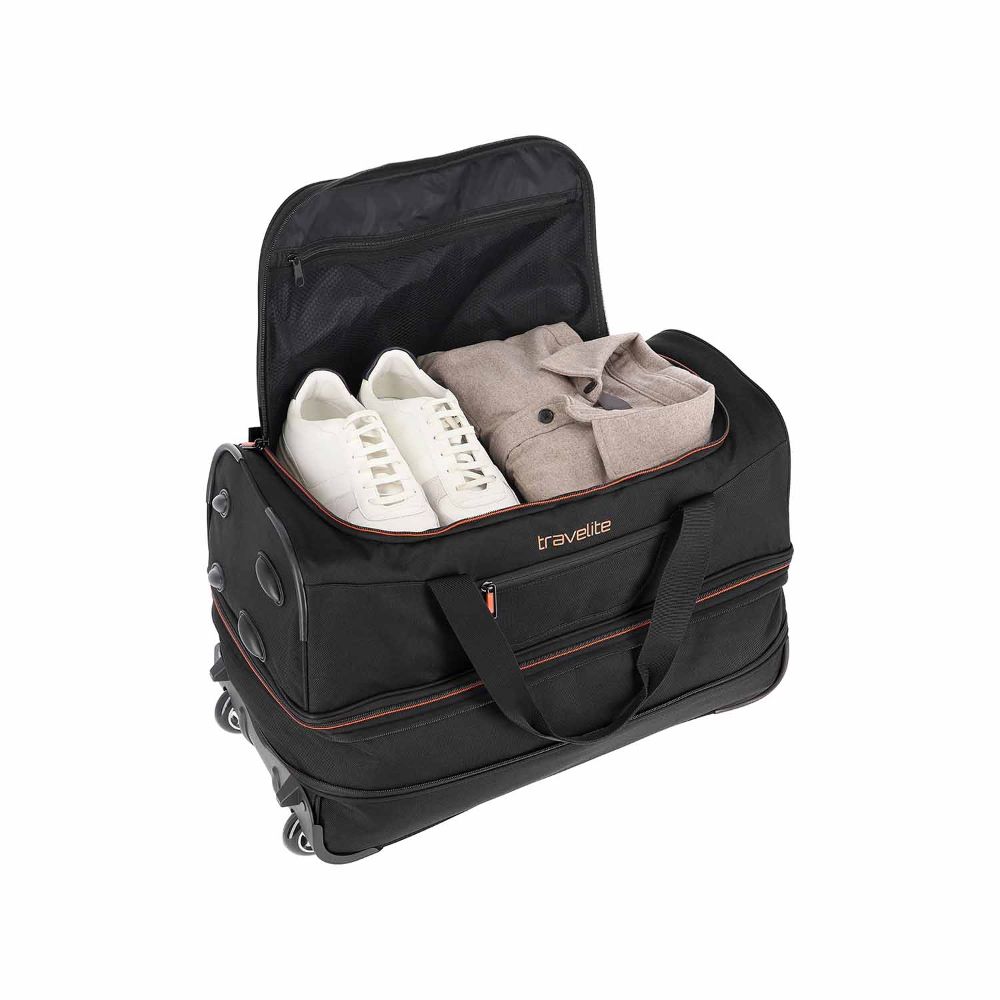 Travelite Basics Schwarz Rollenreisetasche S 55 cm