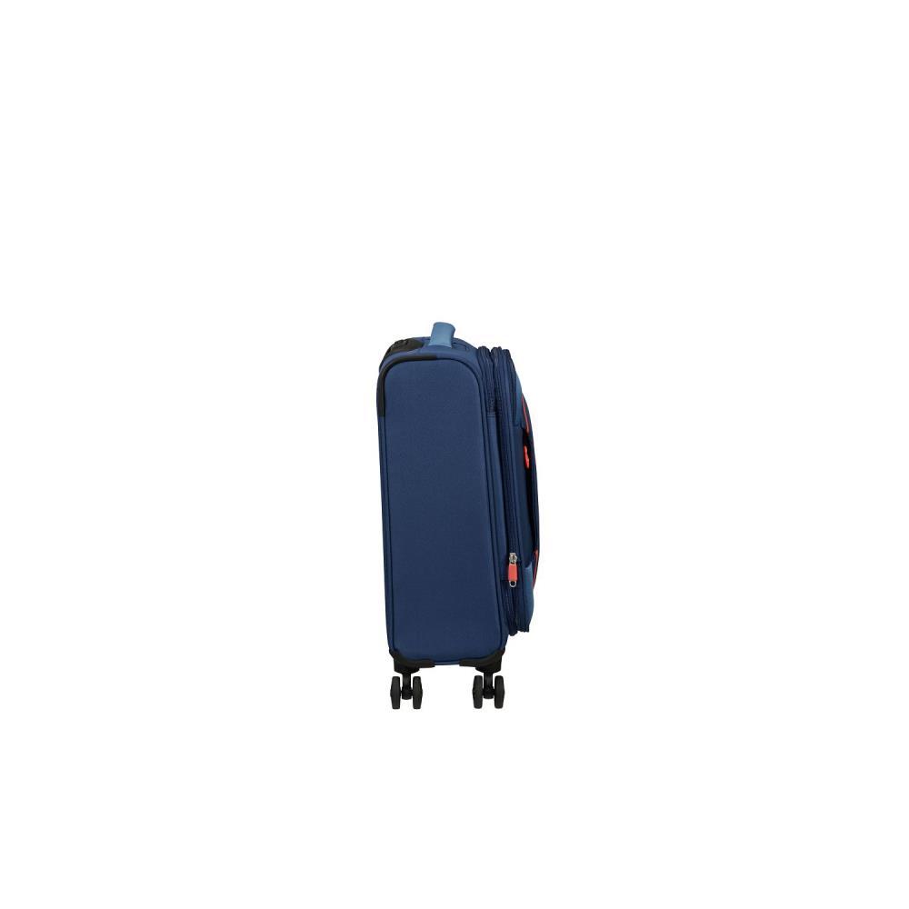 American Tourister Pulsonic Spinner Combat Navy 4 Doppelrollen Trolley S 55 cm