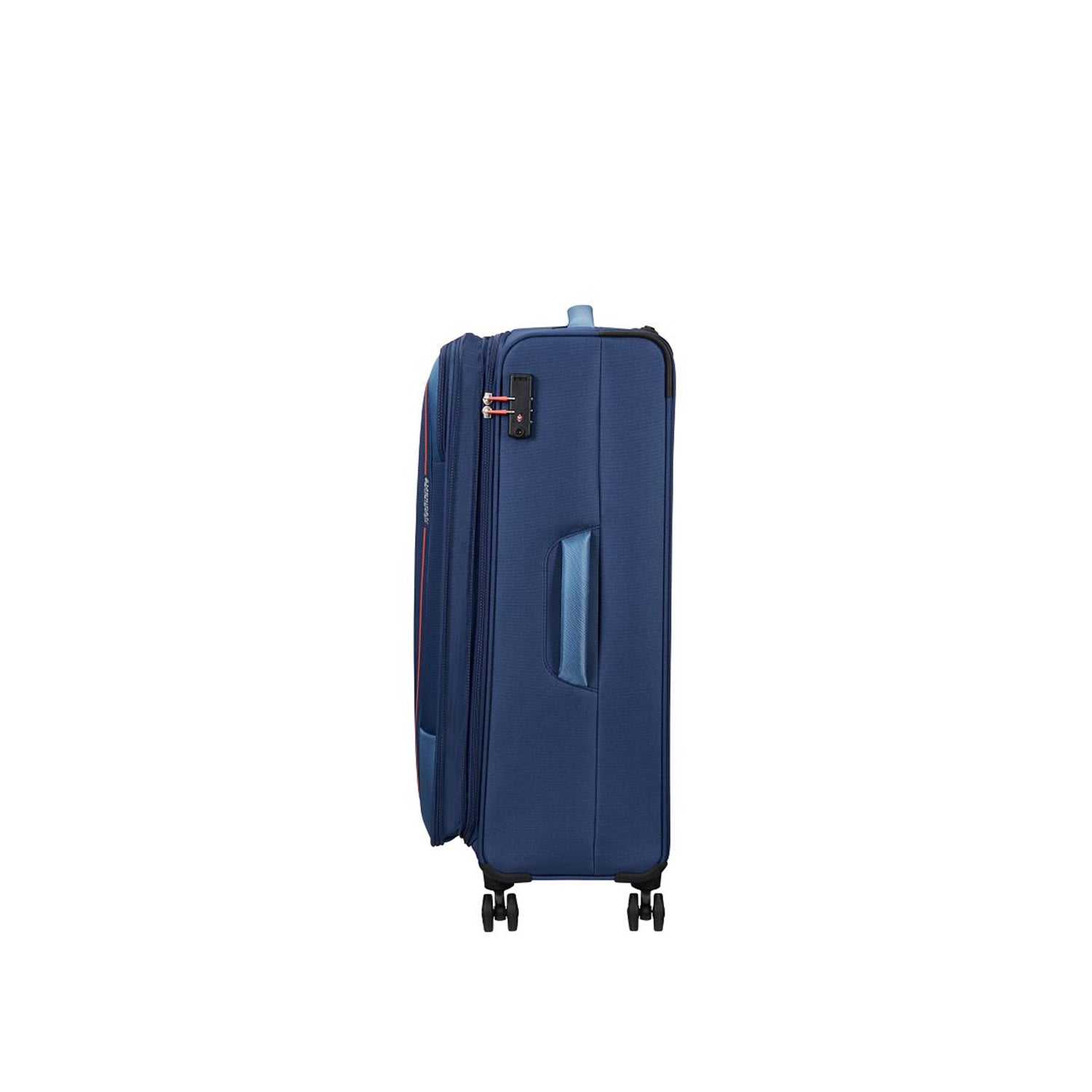 American Tourister Pulsonic Spinner Combat Navy 4 Doppelrollen Trolley L 81 cm