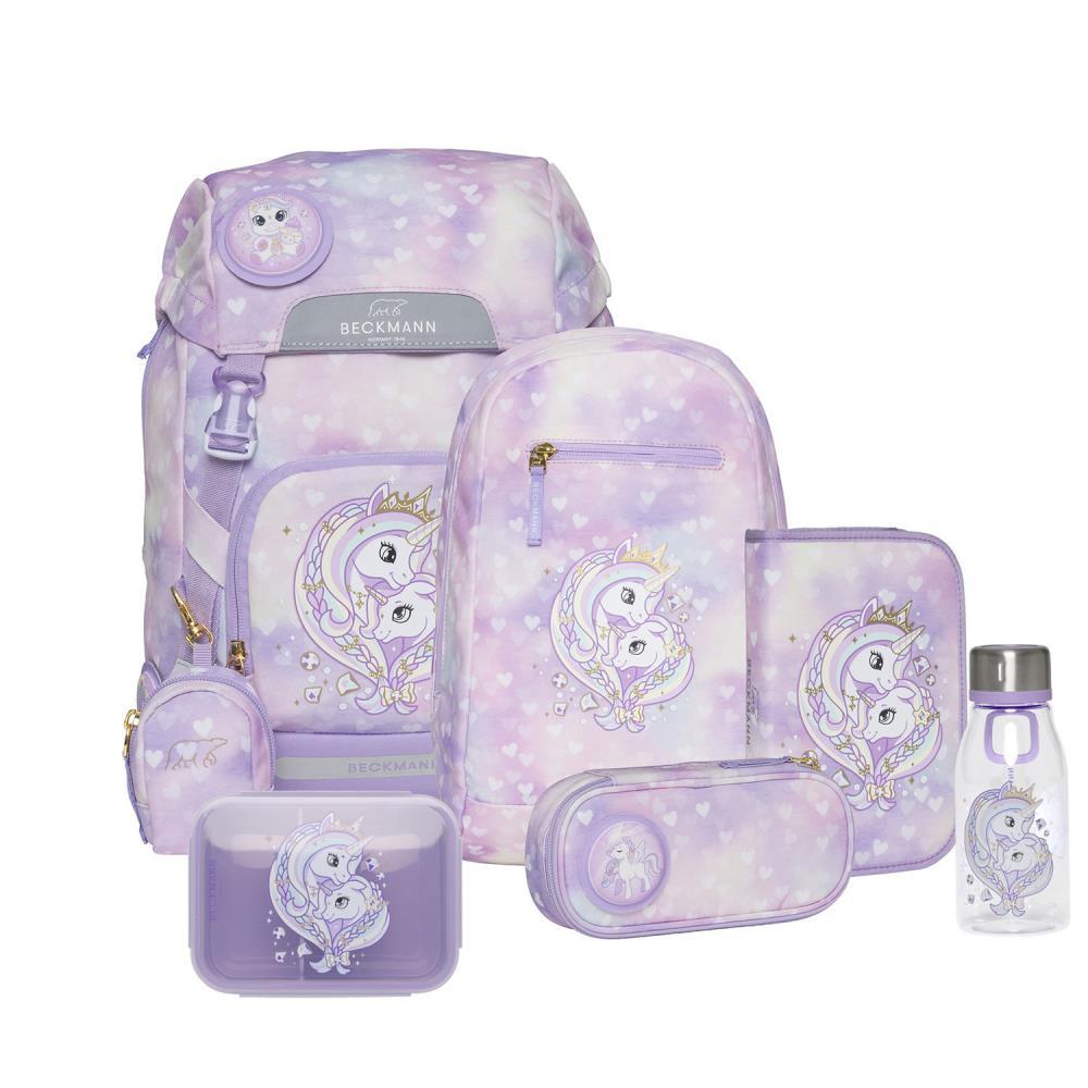 Beckmann Classic Unicorn Princess Purple Schulrucksack Set 8tlg.