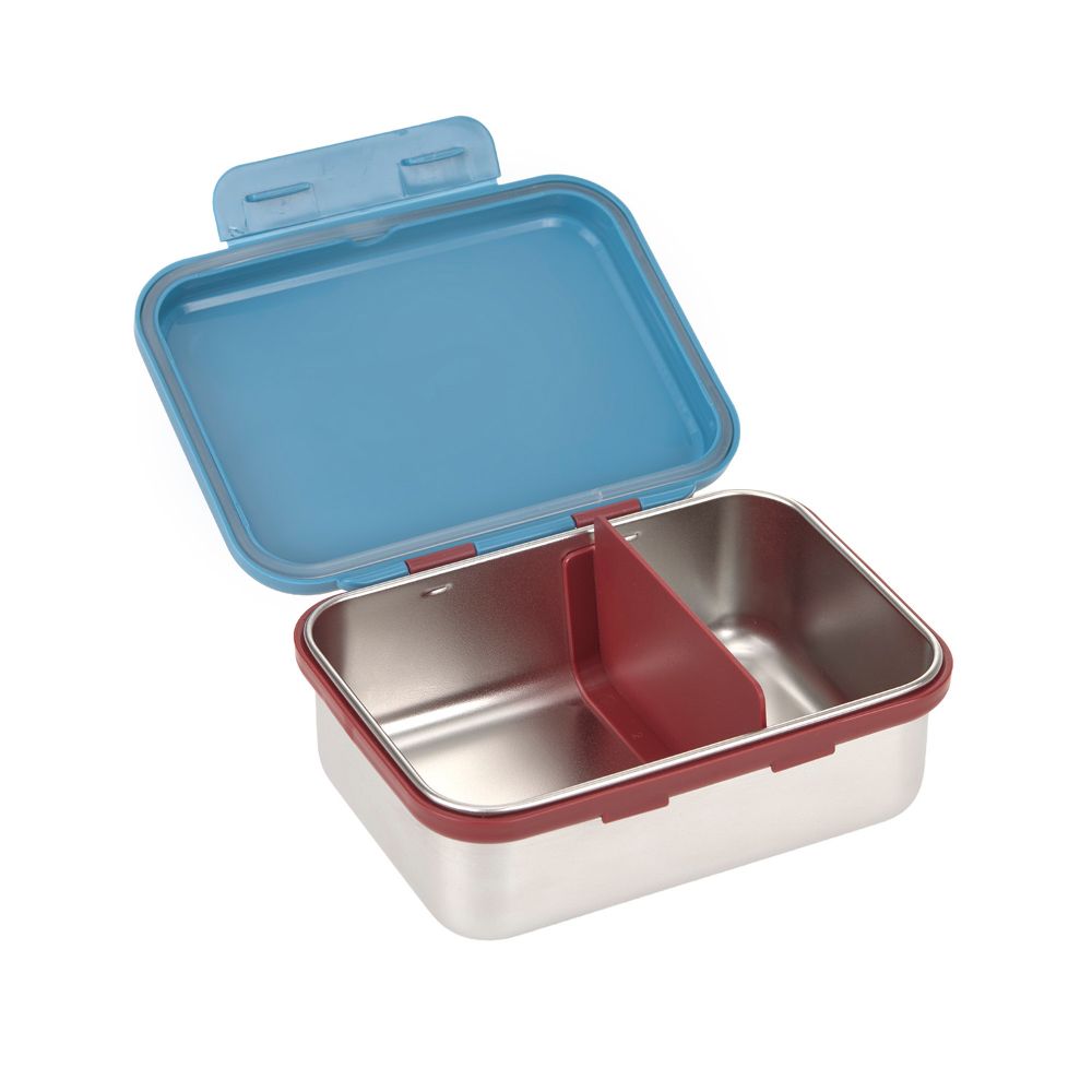 Lässig Edelstahl Brotdose Bold Blue/Red/Beige