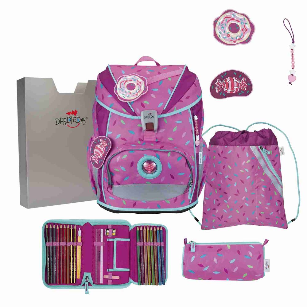 DerDieDas ErgoFlex Light Sweet Sprinkles Schulrucksack Set 5tlg.