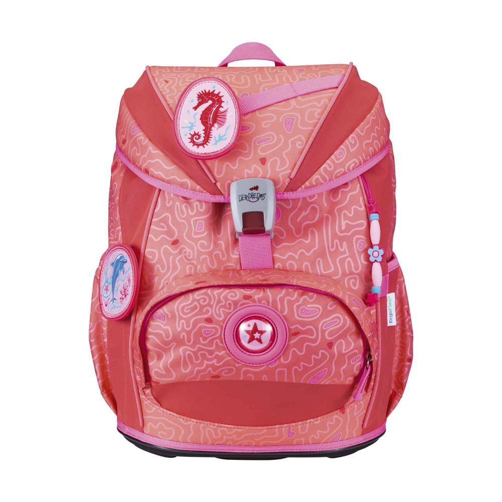 DerDieDas ErgoFlex Light Superflash Exklusiv Coral Reef Schulrucksack Set 5tlg.