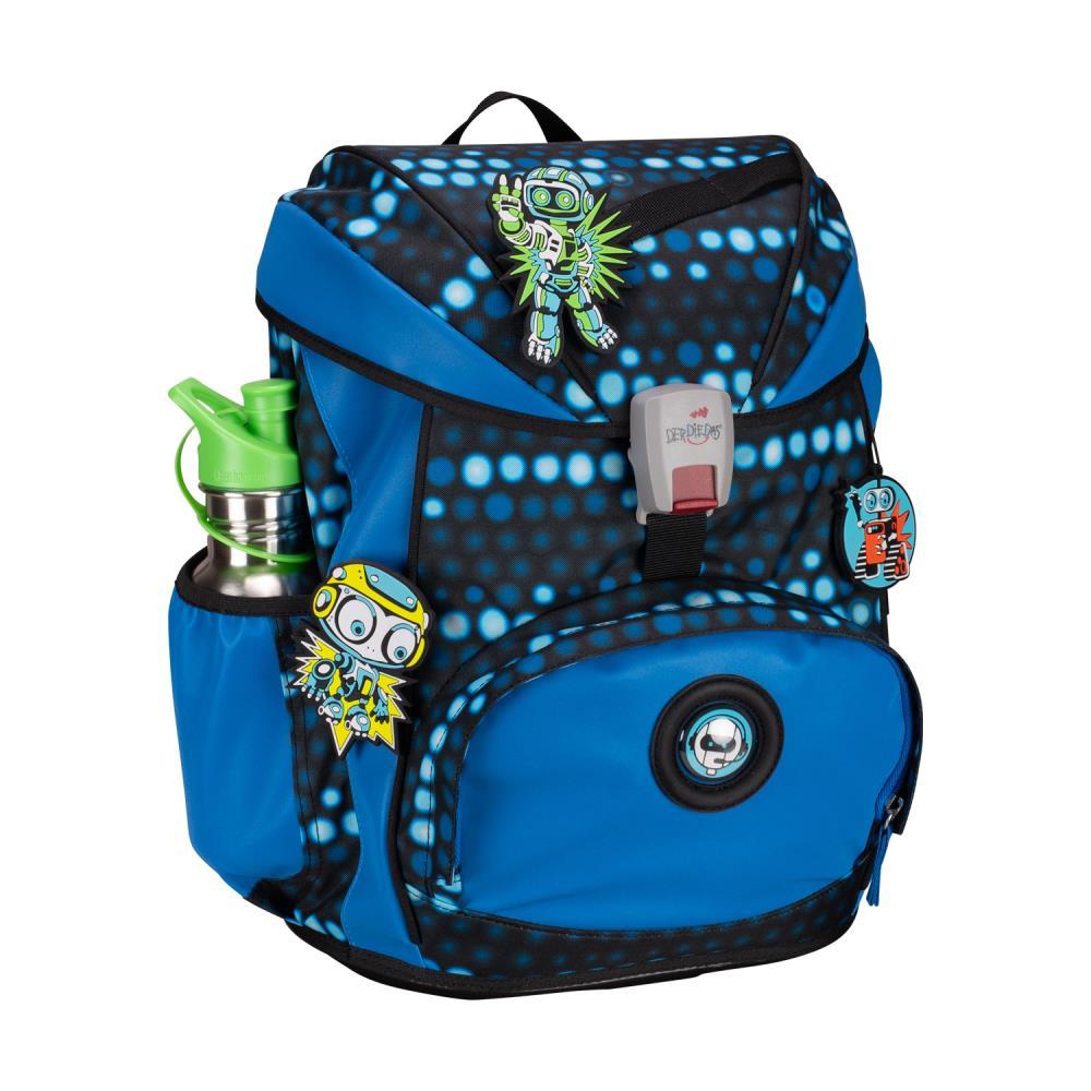 DerDieDas ErgoFlex Superflash Blue Robot Limited Edition Schulrucksack Set 5tlg.