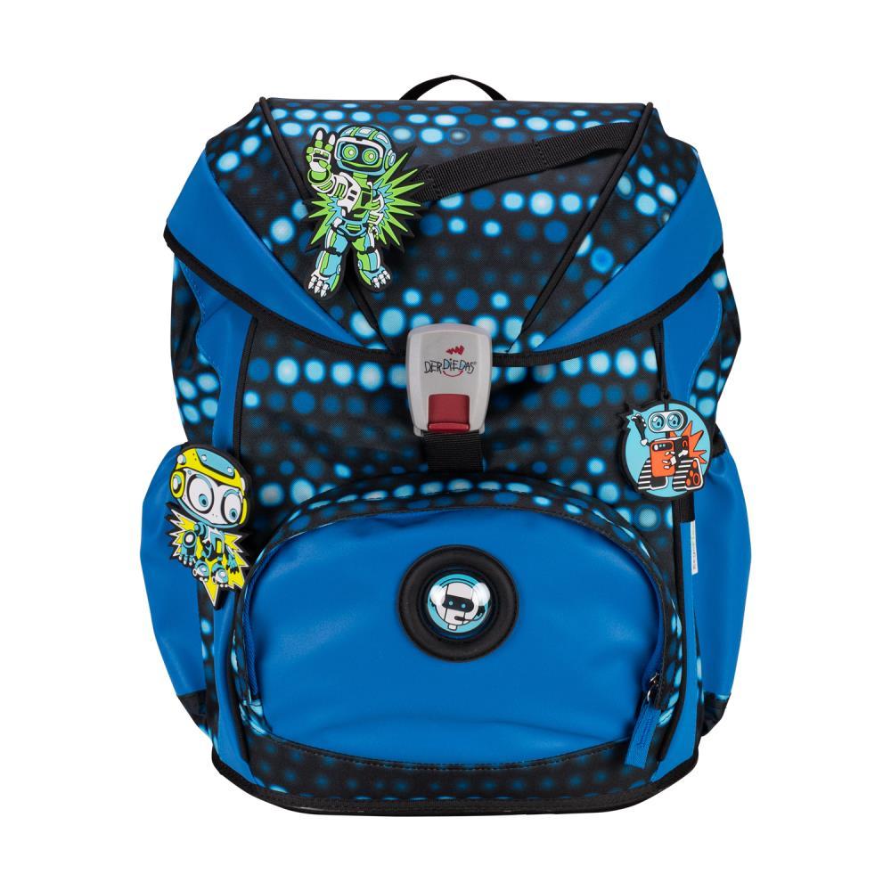 DerDieDas ErgoFlex Superflash Blue Robot Limited Edition Schulrucksack Set 5tlg.