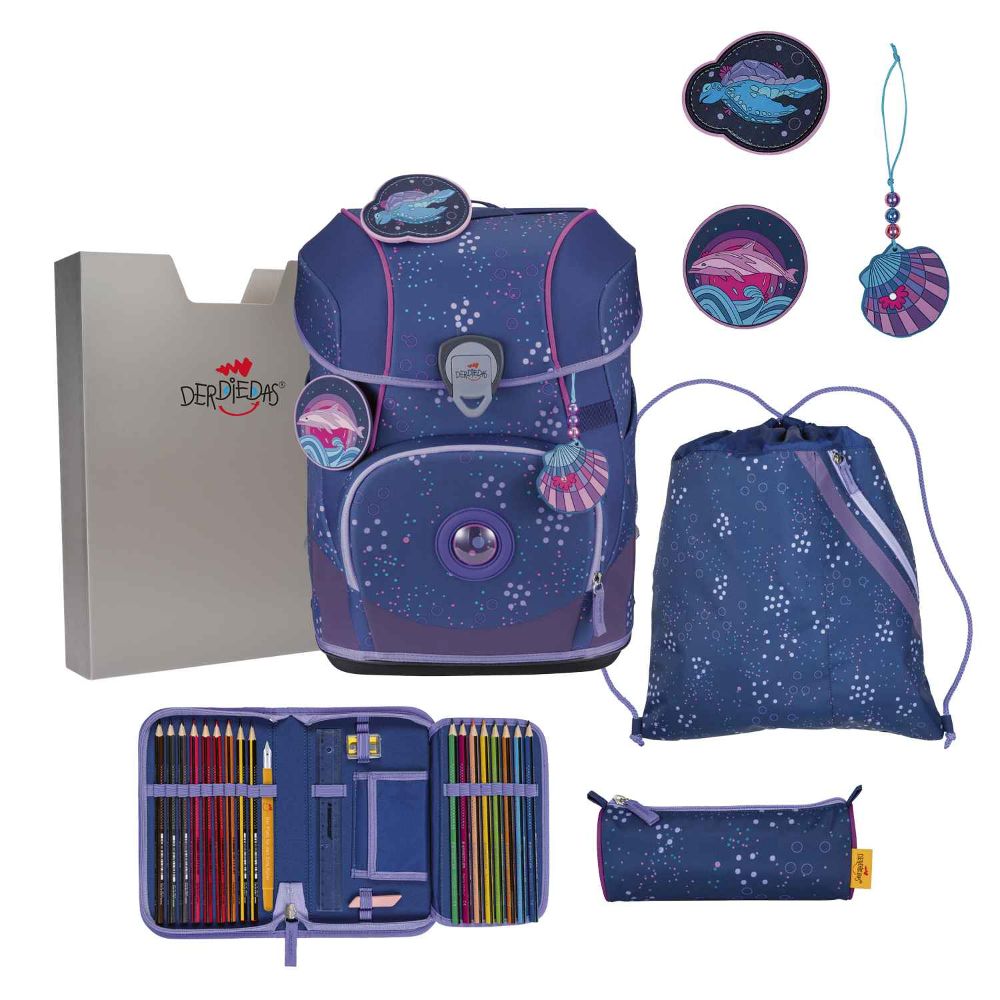 DerDieDas ErgoFlex Tiny Deep Ocean Schulranzen Set 5tlg.